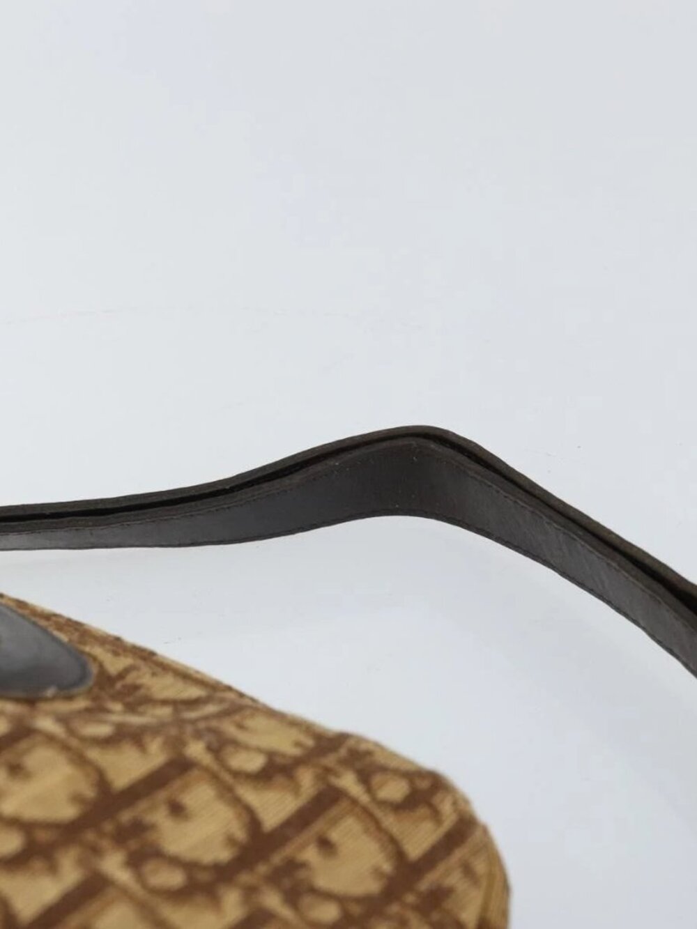 Christian Dior Trotter Canvas Shoulder Bag Brown Gold Auth bs32243 - Picture 9 of 16